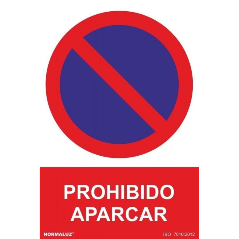 Señal pvc 21x30 cm prohibido aparcar